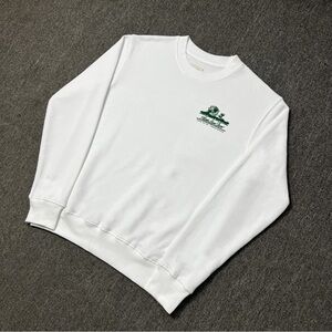 Aime Leon Dore White Long Sleeve Shirt with Green Emblem